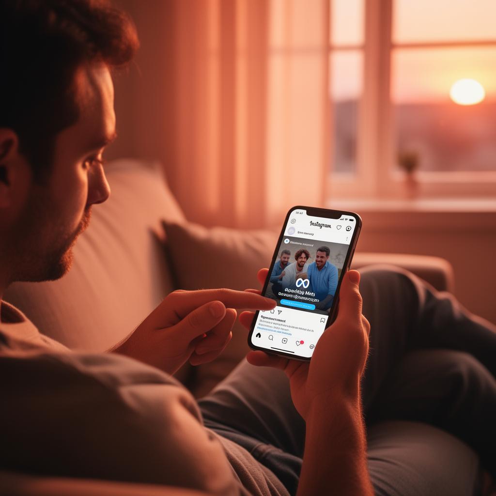 Mockup ilustrativo de anúncio patrocinado no Instagram e Facebook