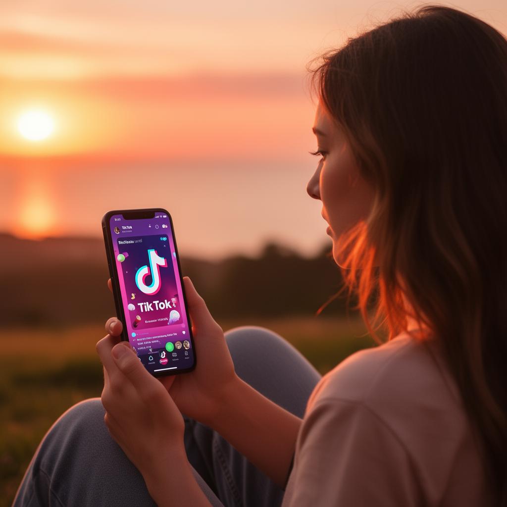 Mockup ilustrativo de vídeo patrocinado no TikTok